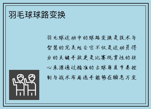 羽毛球球路变换